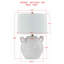Lampe de table 26 po avec abat-jour en lin Maddie, blanc