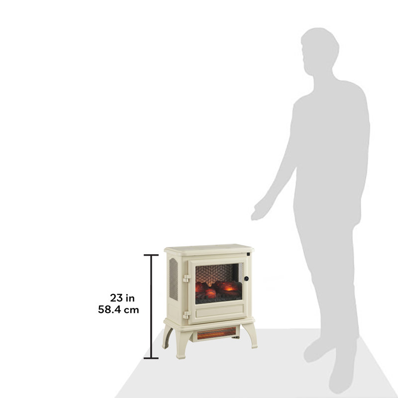 duraflame® Infrared Stove Heater with 3D Flame® Effect and Remote, Cream