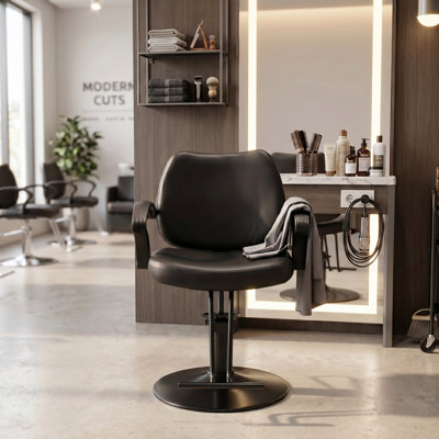 Fauteuil de coiffeur pour coiffeur, fauteuil de coiffeur, fauteuil de coiffeur hydraulique professionnel, fauteuil pivotant à 360 degrés blanc