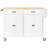 Kitchen Island Cart With Solid Wood Top And Locking Wheels,54.3 Inch Width,4 Door Cabinet And Two Drawers,Spice Rack, Towel Rack-1937089154