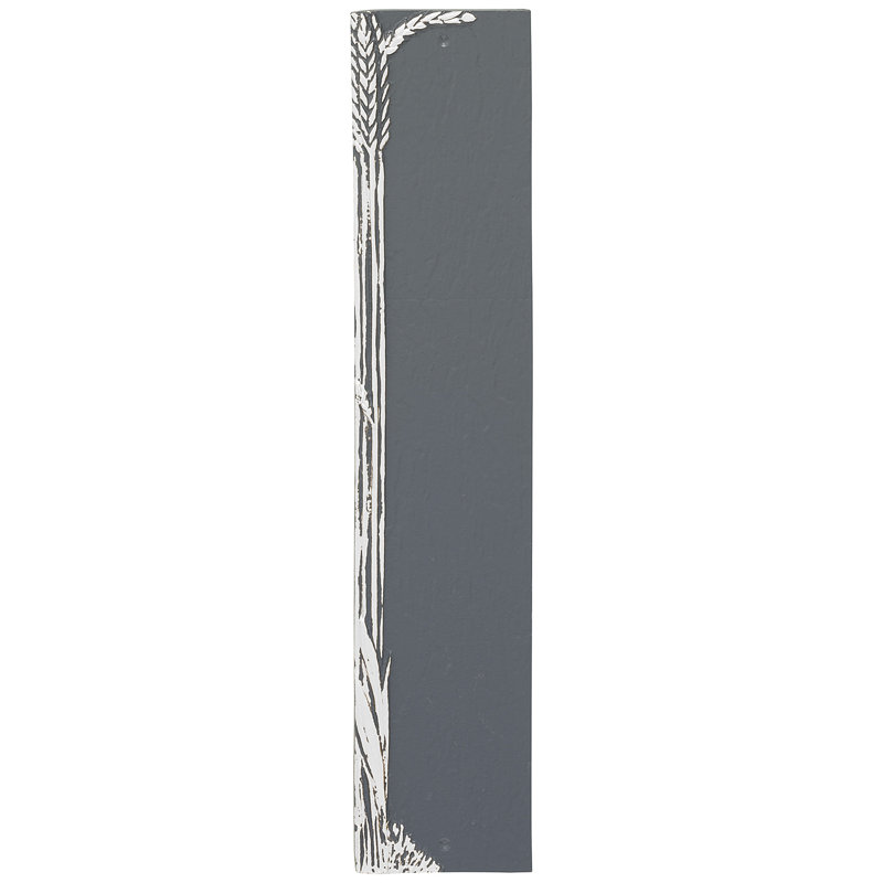 Plaque d'adresse colonne de blé, Oui, Gris / blanc