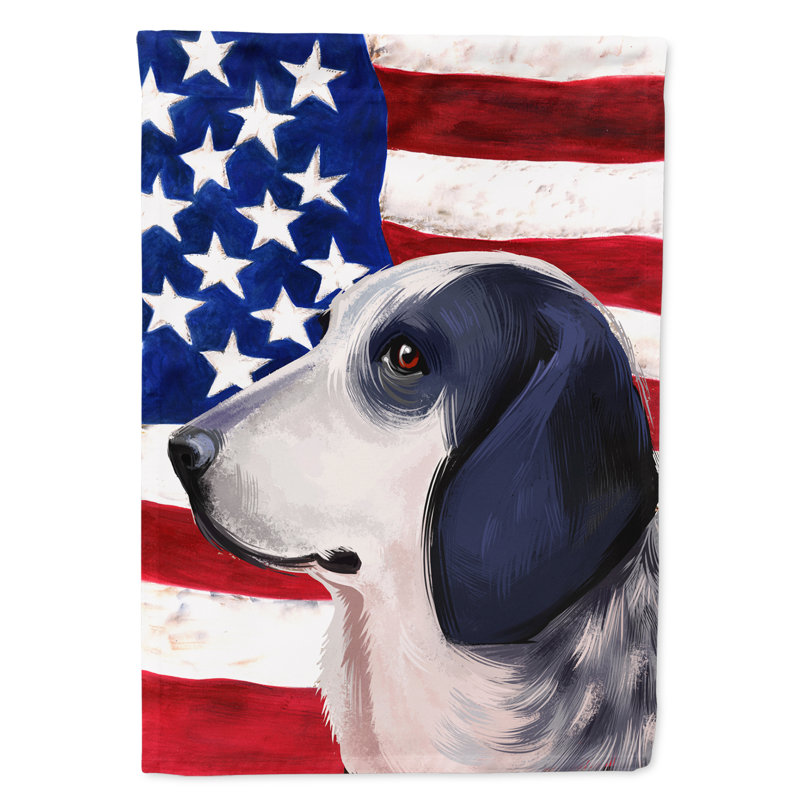 Polyester à 2 côtés 28 x 40 po drapeau maison, Bleu de Gascogne