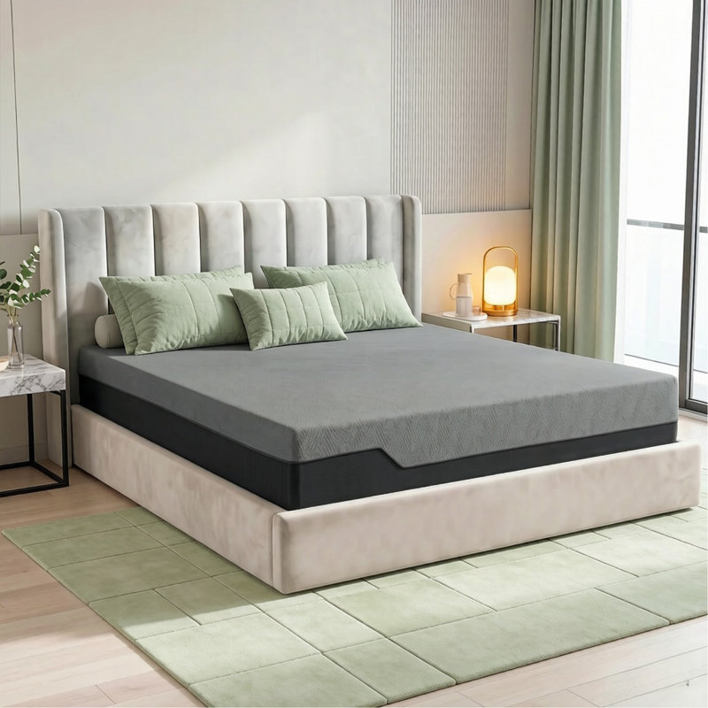 King Size 14 Inch Bed Mattress, Graphene Copper Gel Infused Memory Foam For Cooling & Pressure Relief, Bed-In-A-Box Design
