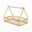 Lit simple en forme de tente, lit tipi avec garde-corps, lattes et porte-322736587-322685974