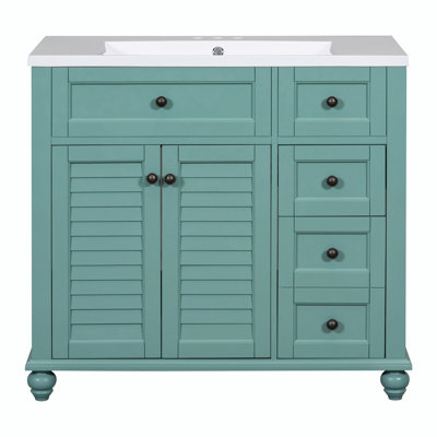 Meuble-lavabo simple avec plateau Kashima 35,4