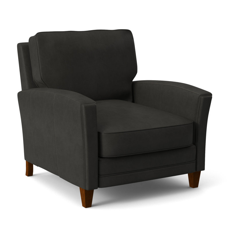 Zion Armchair, New Classiques, Aline Light Gray Stonewash Genuine Leather