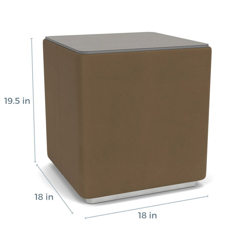 Table de salon avec plateau en stratifié Darsey, Argent; taupe Patriot Plus, 20", Sergé sarrasin