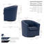 Fauteuil d'appoint pivotant en similicuir Minnetrista-431799191