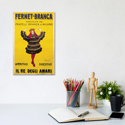 Fernet Branca Yellow by Leonetto Cappiello - Wrapped Canvas Print