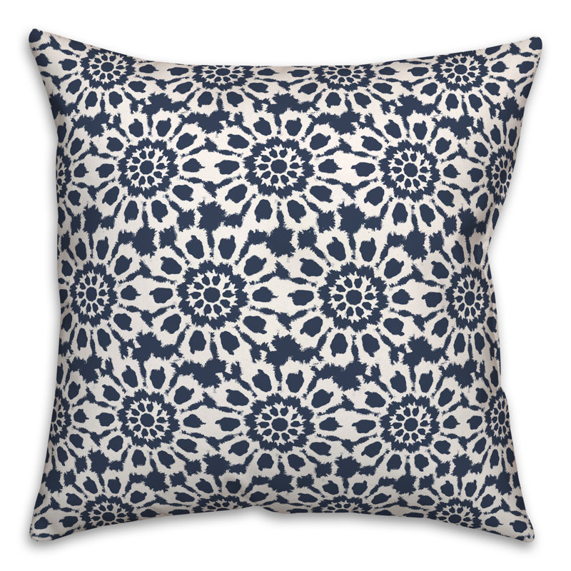 Floral Outdoor Reversible Throw Pillow