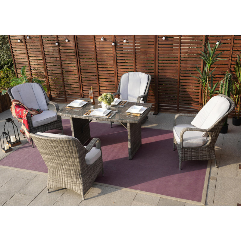 4 - Person Patio Conversation Set, Grey