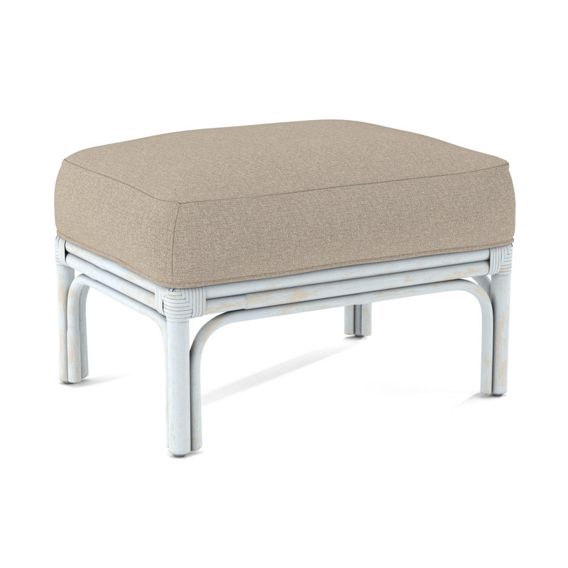 Boca Ottoman, Brown Geometric, 0456-33, Bisque