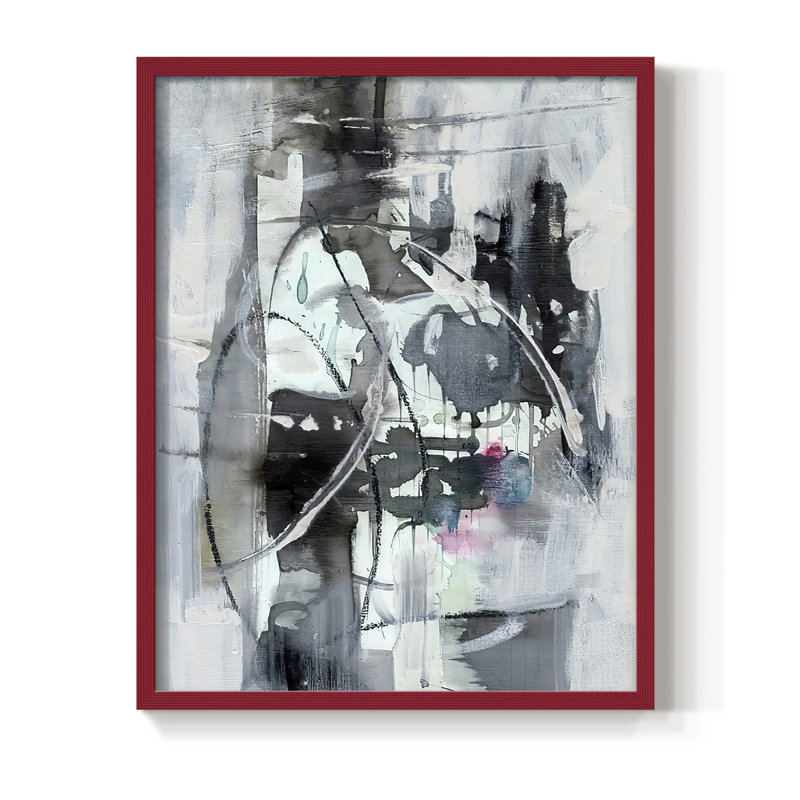 Indian Lore I, reproduction encadrée - bois massif, Rouge, H 10 po x l 8 po