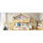 Natural Twin Over Bunk Bed With Tent - Playful Bedroom Addition Wood Spacious Interior-1888839765