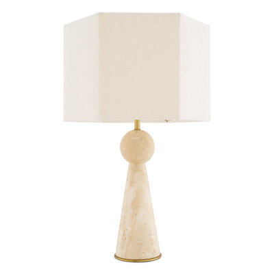 Table Lamp Novak Travertine Excl Shade