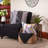 Deco Strokes Embroidered Cotton Throw Pillow