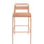 2 tabourets de bar d'extérieur - en fer, finition craquelée mate, orange, pour tabouret de patio et barbecue 2 fer, craquelé, complément