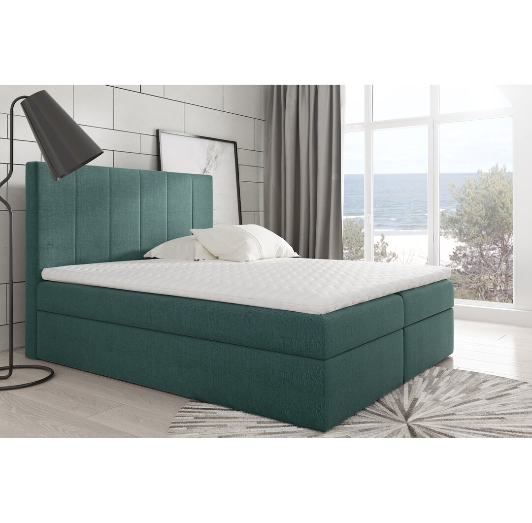 Boxspringbett Botkins mit Topper und Bettkasten