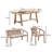 Alysin Rectangular 6 - Piece 6 - Person 68Cm L Outdoor Table Set
