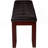 1Pc Modern Bench With Leather-Look Seat Tufted Upholstery Tapered Wood Legs Bedroom Living Room Furniture Cherry Brown Finish