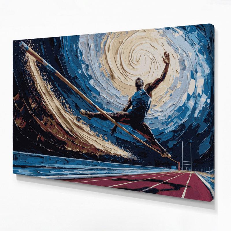 Art sur toile mauve Sports Pole Vaulting