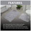 2 Piece Bathroom Rug Set Greek Key Pattern Bath Mat & Pedestal Mat Non Slip Rubber Back Soft Absorbent Mats-19840724