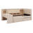 Upholstered Daybed Twin Size With Flip Cabinets & Side Table/Desk, Multi-Functional Bed Frame With 2 Drawers And Shelves-255596658