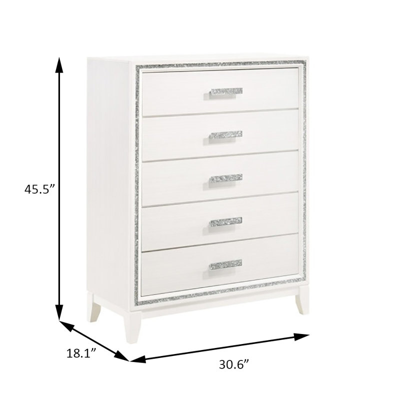 Commode contemporaine Lucida, blanc