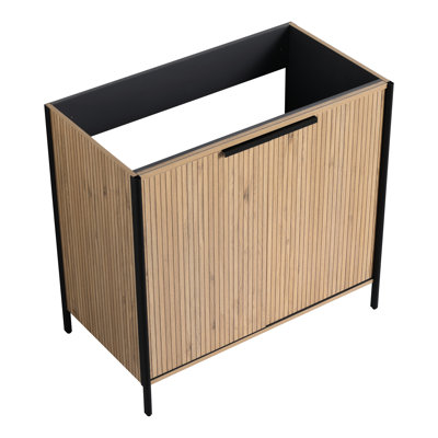 Meuble-lavabo Coffee 36 po - Portes silencieuses, de style contemporain et résistant à l'eau