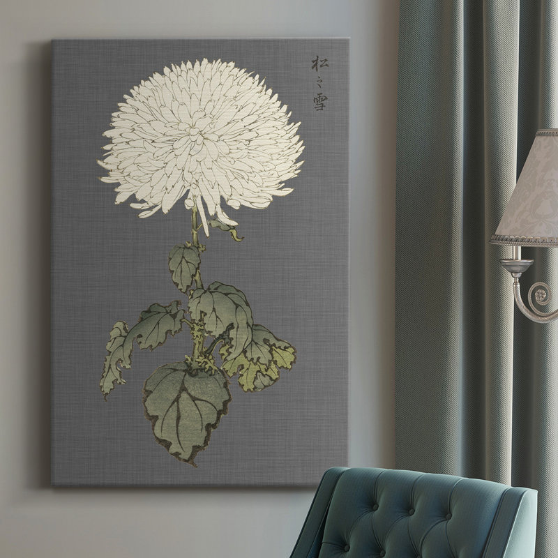 «Dramatic Ivory Mums I», impression sur toile tendue, H 12 po x l 8 po x P 1,5 po