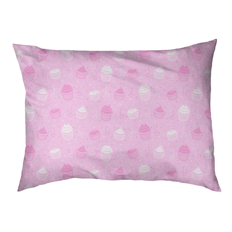 Coussin pour concepteur de chats pour l’extérieur petits gâteaux Byrge, Petit - L 29,5 po x l 19,5 po, Rose / blanc