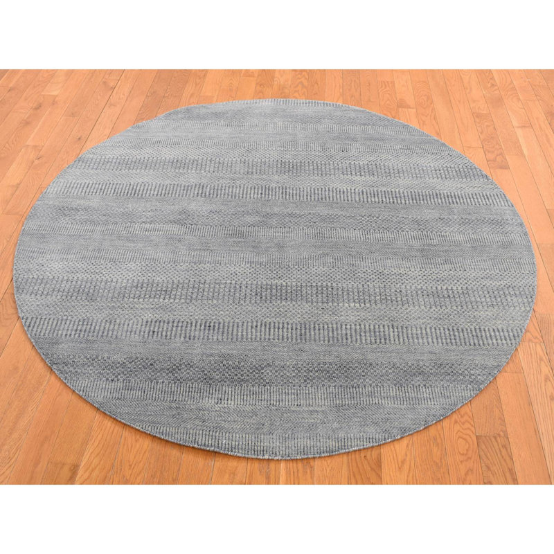 Tapis rond en soie 10 pi Stoyko One-of-a-Kind