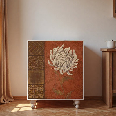 New Chinese Style Solid Wood Entrance Cabinet