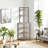 Corner Bookshelf, 6-Tier Rustic Brown