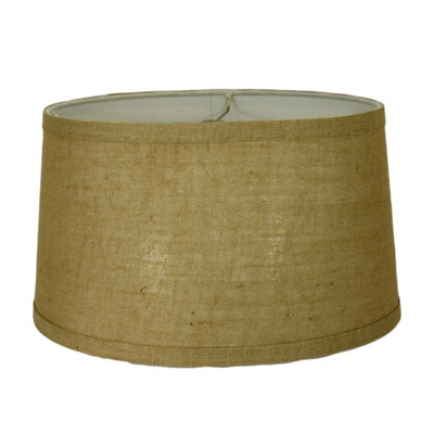 Abat-jour ovale en toile de jute