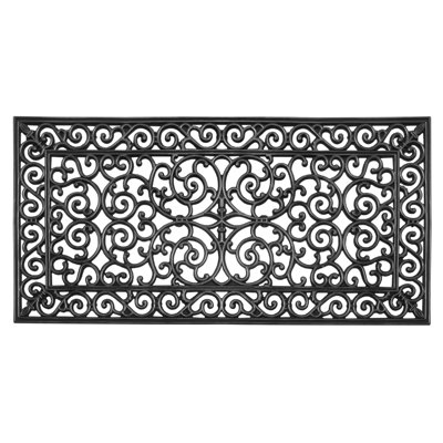 A1HC 10-LB Heavy Duty Rubber Doormat - Won't Blow Away, Outdoor Front Door Mat, Non-Slip Drainage Mat for Entryway Patio Garage