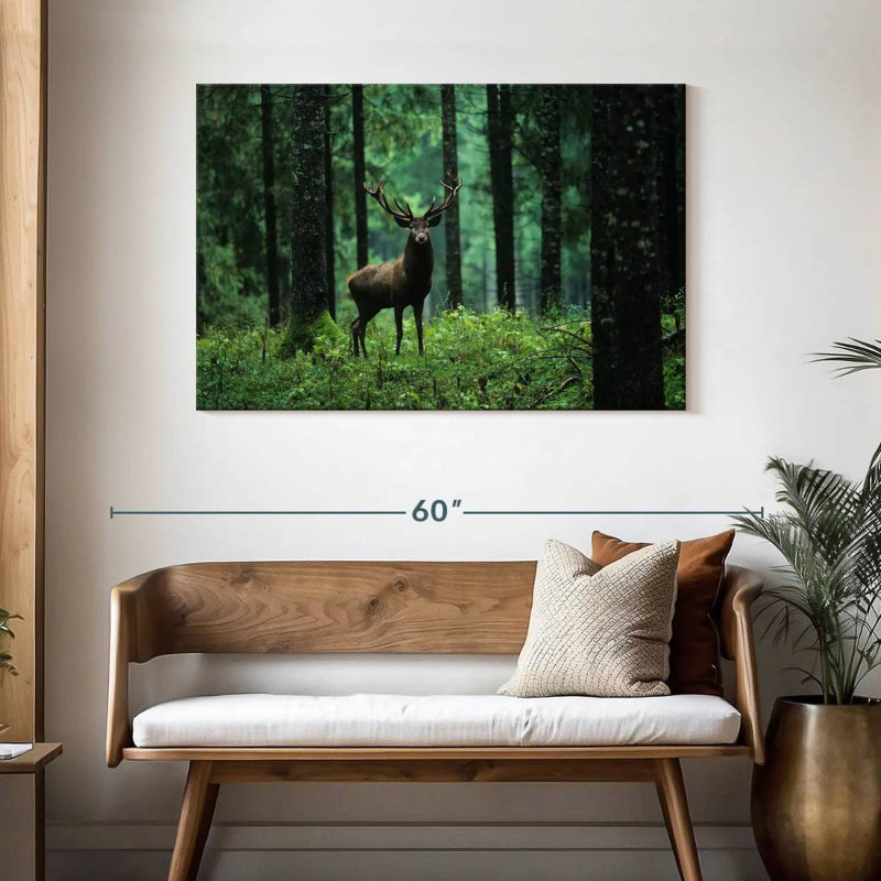 Élan dans la forêt, H 30 po x l 45 po