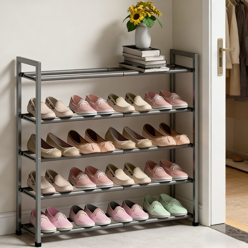 Range-chaussures en métal, H 29,8 po x l 33,2 po x P 8,8 po