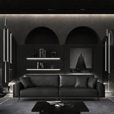 Modern Simple Black In line Sofa