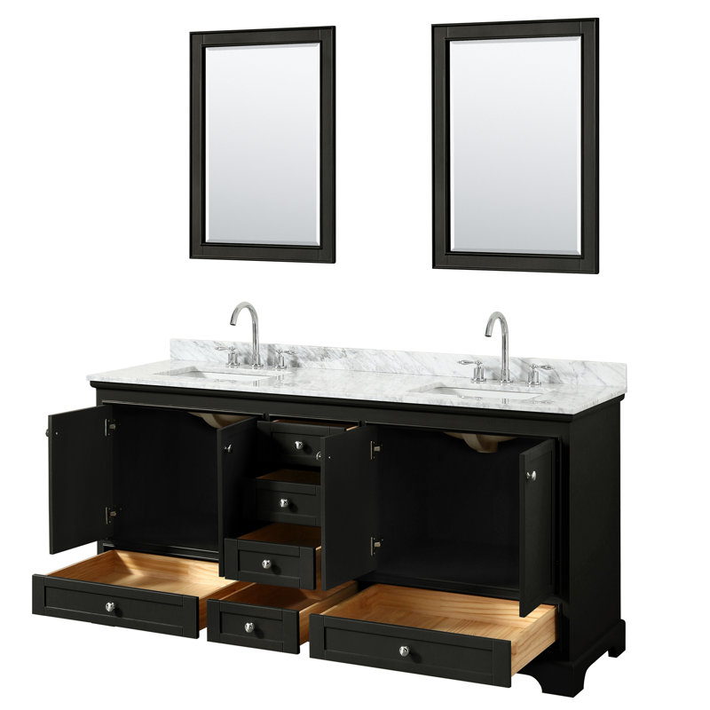 Base de meuble-lavabo simple Deborah, Gris foncé / chrome poli