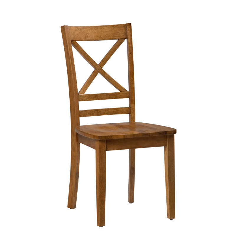 Chaise d'appoint en bois massif Brinson, Miel