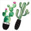 Ensemble de 7 décalcomanies murales cactus