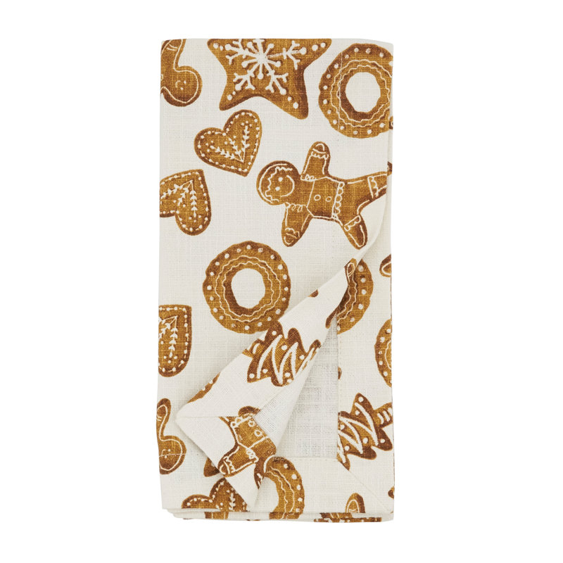 Gingerbread Design Table Napkins (Set of 4)