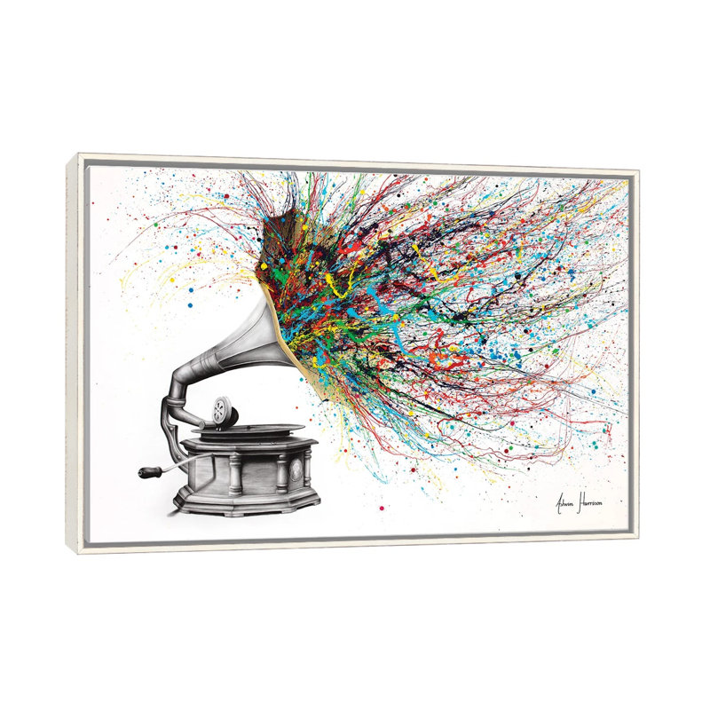 «Radical Rhapsody» par Ashvin Harrison, reproduction, H 40 po x l 60 po x P 1,5 po, Toile encadrée flottante blanc vieilli