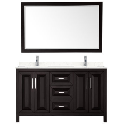 Ensemble de meuble-lavabo double avec miroir Daria