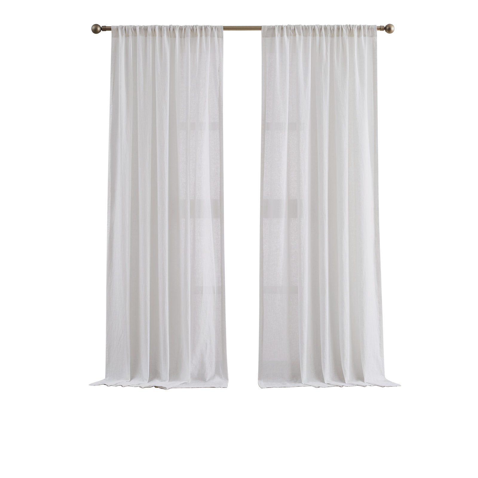 Linen Room Darkening Curtain Panel, White, 50 x 84