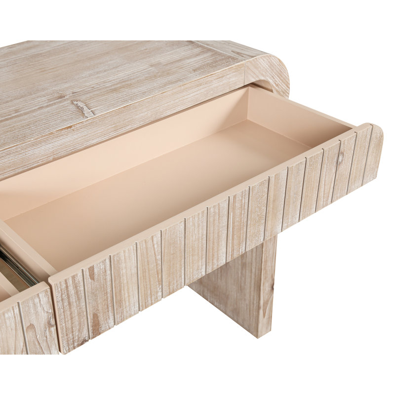 Console rétro 59 po avec tiroirs, style rétro American Farm, installation facile pour la salle à manger, le salon et la table d'entrée en bois naturel, couloir d'assemblage caché