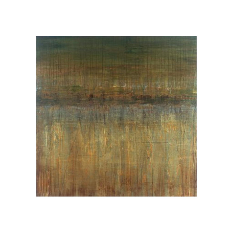 Green Sky At Night Print, Glass Coat, 36" H x 36" W