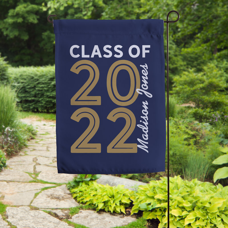 Double Sided 17.25'' H x 12.5'' W Polyester Graduation Garden Flag, Yes