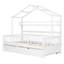 Space-saving Wooden Twin Beds With Trundle And Storage Shelf, Modern Playhouse Design